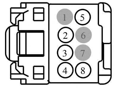 Connector End View C9013 - Convertible Top Switch — original illustration 2, reference 4499