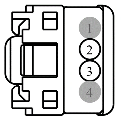 Connector End View C2354 - Clutch Pedal Position (Cpp) Top Of Travel Switch — original illustration 1, reference 4306