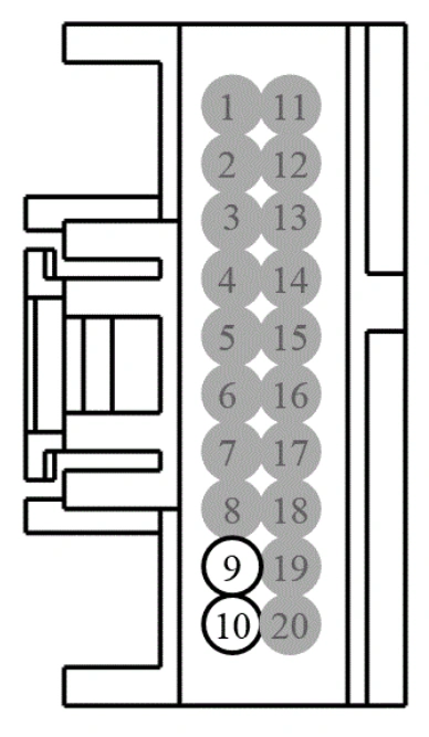 Connector End View C341d - Driver Seat Module (Dsm) — original illustration 1, reference 3913