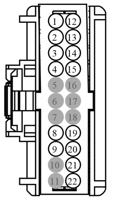Connector End View C264 - Inline — original illustration 1, reference 3843