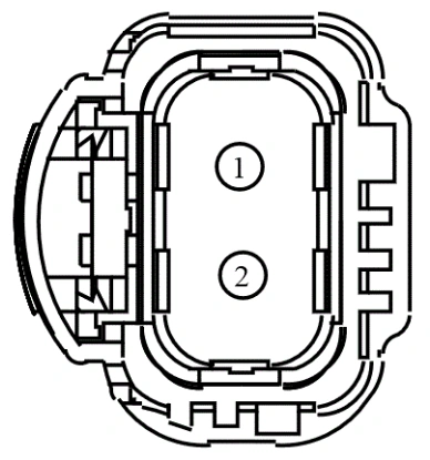 Connector End View C1751 - Daytime Running Lamp (Drl), Rf — original illustration 1, reference 4254