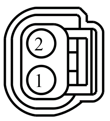 Connector End View C4046a - License Plate Lamp LH — original illustration 1, reference 4443