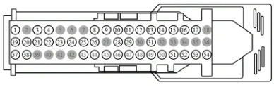 Connector End View C2342 - SYNC Module [Apim] — original illustration 1, reference 4299