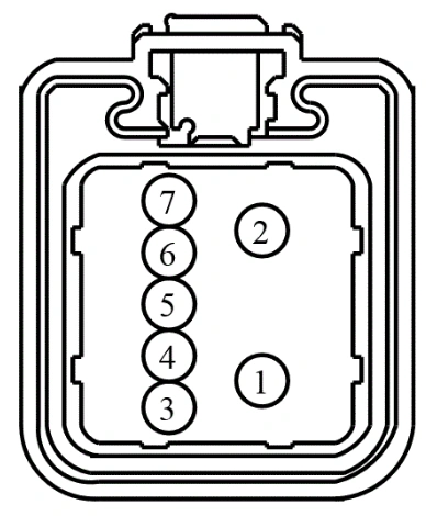 Connector End View C3118 - Power Window Motor Left Rear — original illustration 1, reference 4382