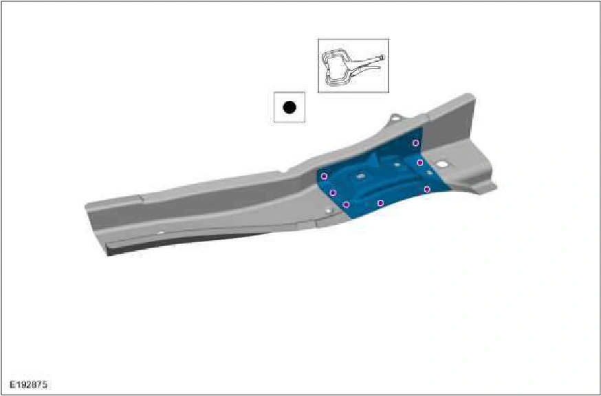Fender Apron Panel Reinforcement — original illustration 1, reference 2245
