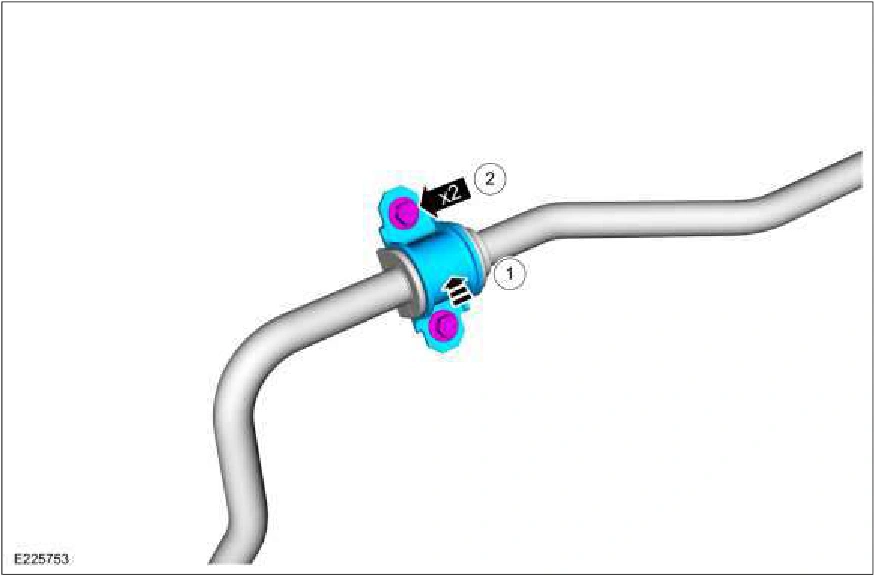 Rear Stabilizer Bar Bushing — original illustration 1, reference 2519