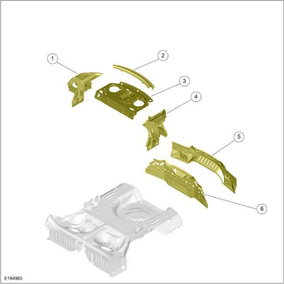 501-26 Body Repairs - Vehicle Specific Information and Tolerance — original illustration 1, reference 2234