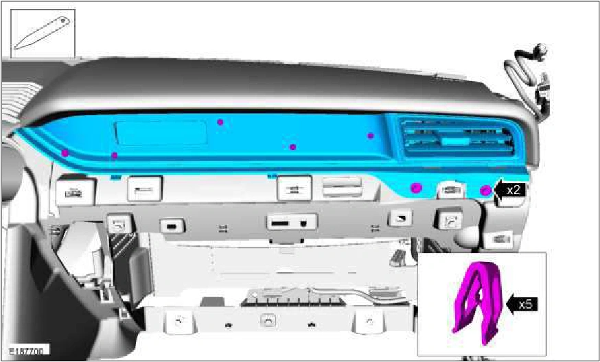 Instrument Panel Upper Section — original illustration 1, reference 1345