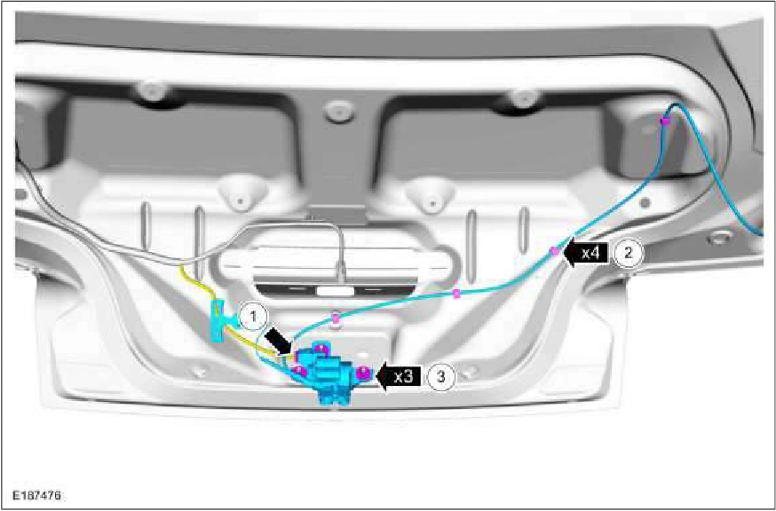 Luggage Compartment Lid Latch - Convertible — original illustration 2, reference 1459