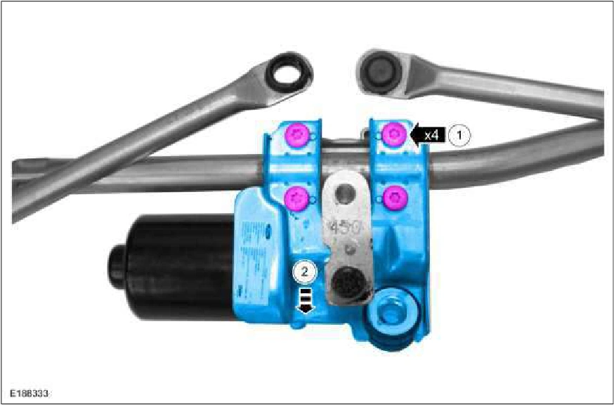 Windshield Wiper Motor - LHD — original illustration 1, reference 1518