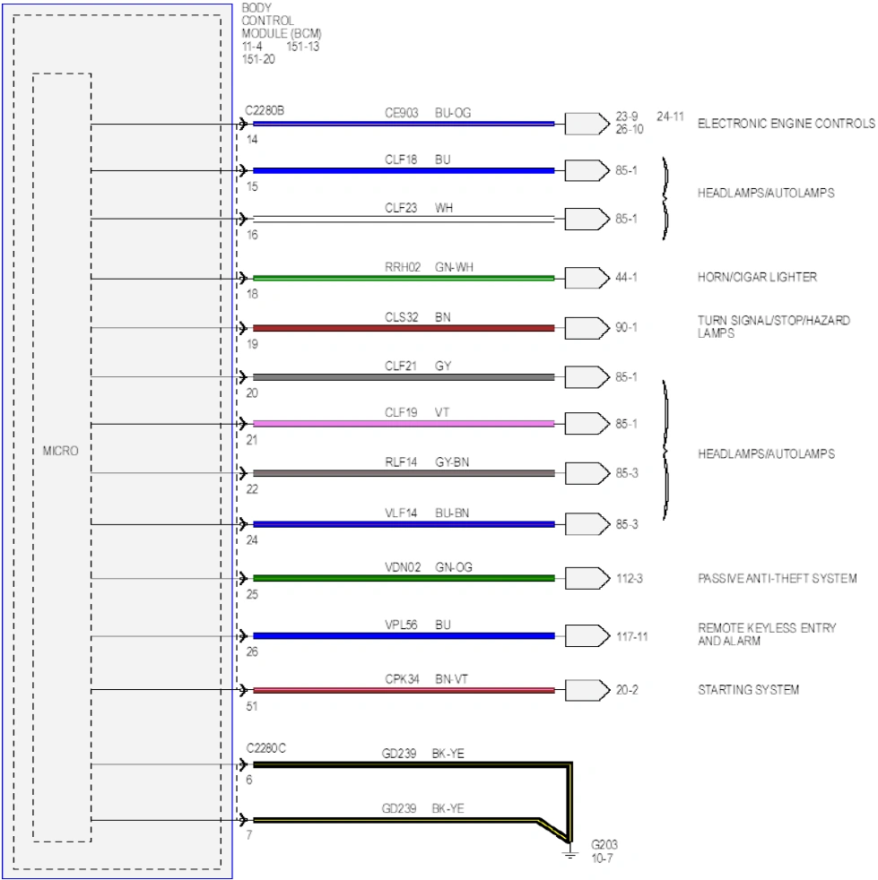 Wiring — original illustration 1, reference 6293