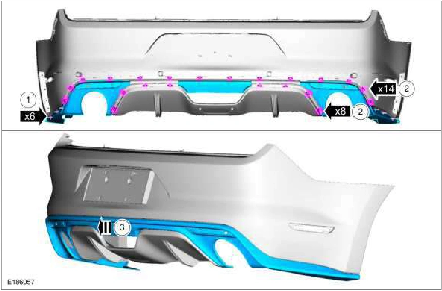 Rear Bumper Cover — original illustration 2, reference 1708