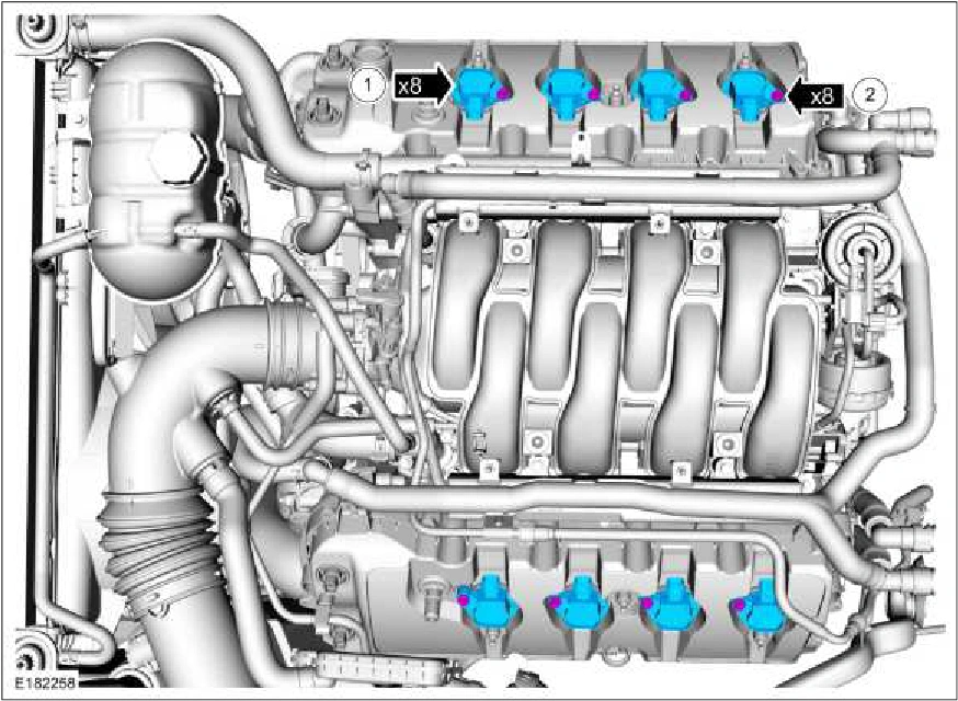 303-07C Engine Ignition - 5.0L — original illustration 1, reference 697