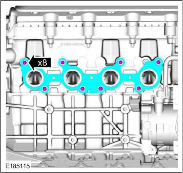 Exhaust Manifold RH — original illustration 1, reference 257
