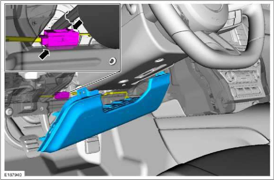 Driver Knee Airbag — original illustration 1, reference 2132
