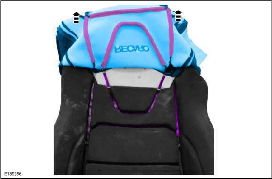 Front Seat Backrest Cover - Vehicles With: Recaro Seats — original illustration 1, reference 1138