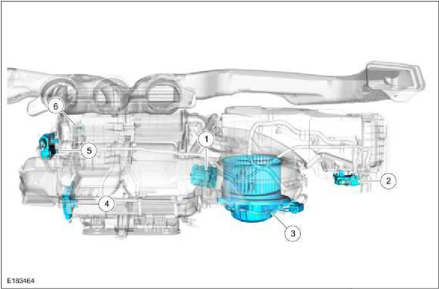 Climate Control System - Vehicles With: Electronic Manual Temperature Control (EMTC) - Component — original illustration 1, reference 3433