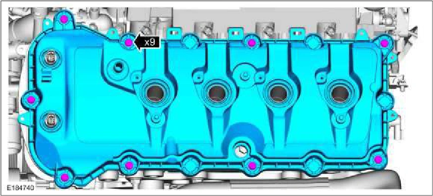 Valve Cover LH — original illustration 1, reference 353