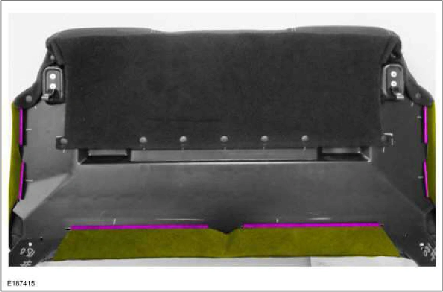 Rear Seat Backrest Cover - Convertible — original illustration 1, reference 1187