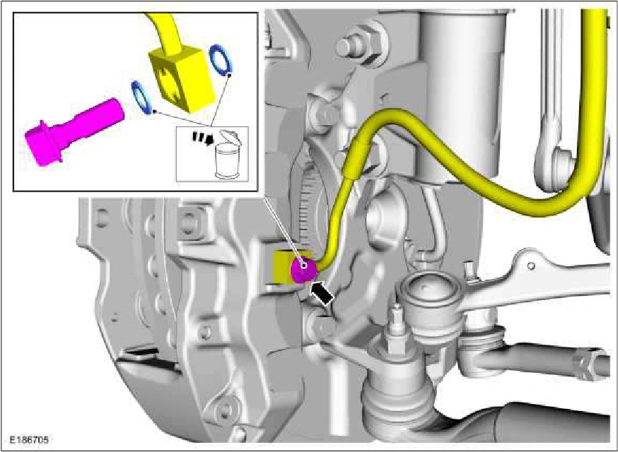 Brake Caliper - Vehicles With: 6-Piston Brake Caliper — original illustration 1, reference 2806