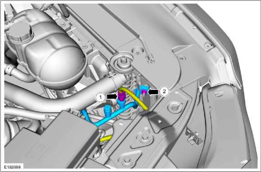 Air Conditioning (A/C) Compressor Outlet Line - 3.7L Duratec (227kW/301PS) — original illustration 1, reference 3675