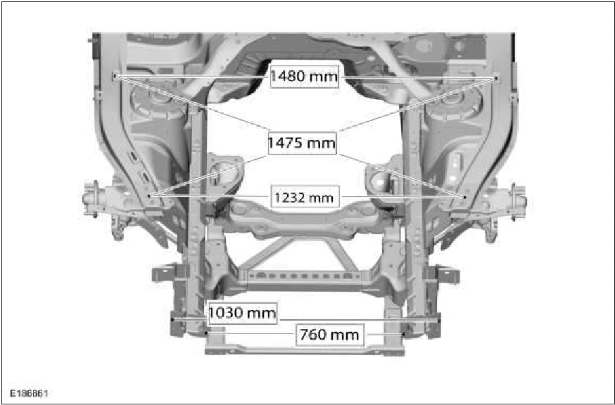 501-26 Body Repairs - Vehicle Specific Information and Tolerance — original illustration 1, reference 2217