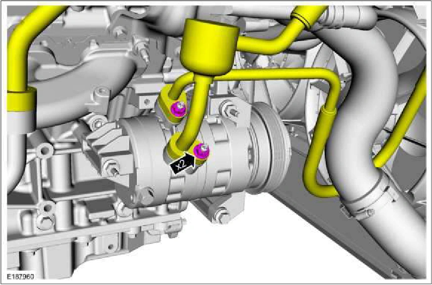 Air Conditioning (A/C) Compressor - 3.7L Duratec (227kW/301PS) — original illustration 2, reference 3661