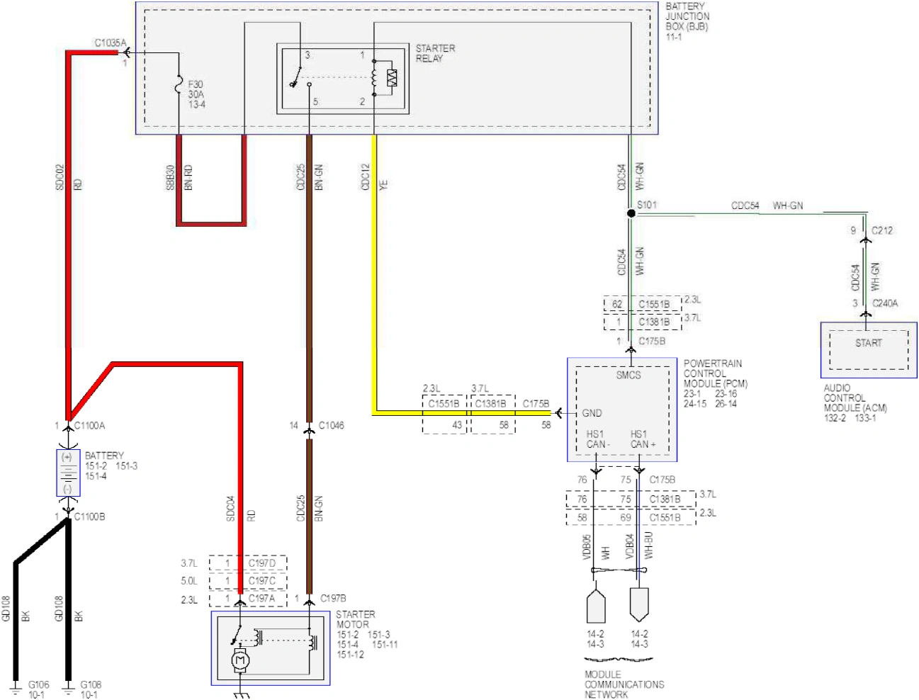 Wiring — original illustration 1, reference 6309