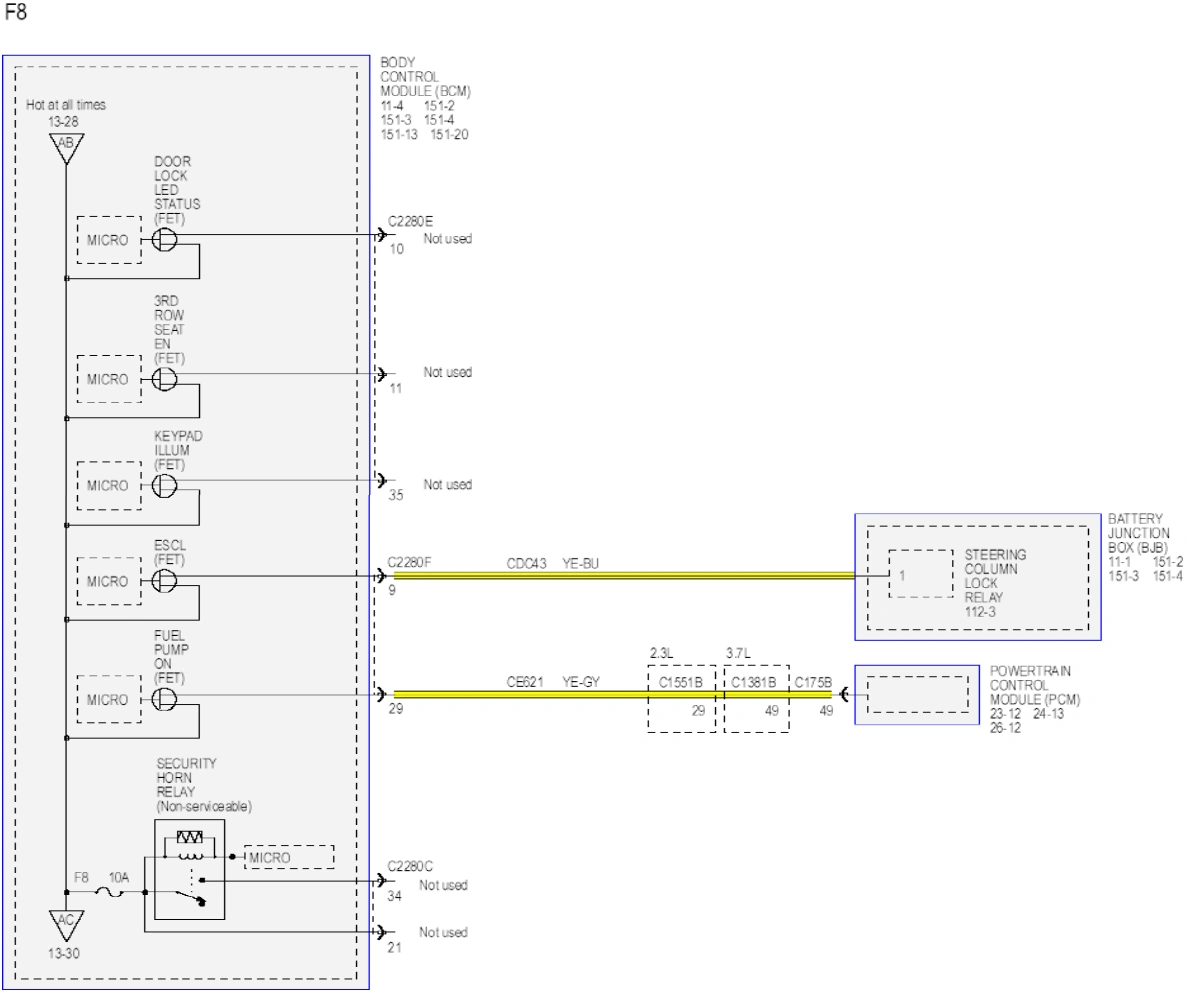 Wiring — original illustration 1, reference 6285