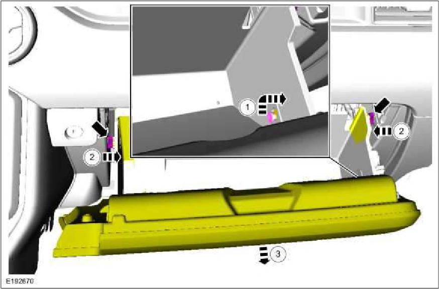 Passenger Knee Airbag — original illustration 1, reference 2156