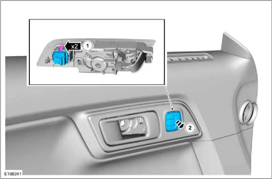 Interior Front Door Handle — original illustration 1, reference 1453