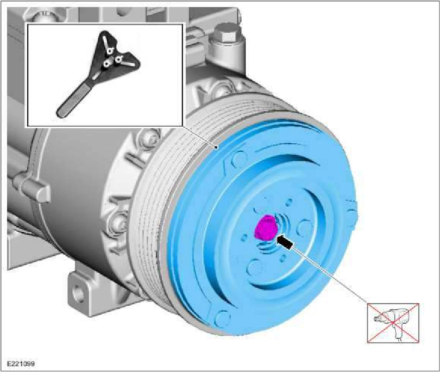 Air Conditioning (A/C) Clutch and Air Conditioning (A/C) Clutch Field Coil — original illustration 2, reference 3589