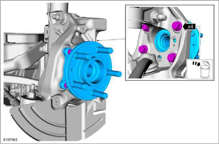 Front Wheel Bearing and Wheel Hub - Vehicles With: SVT Performance Package — original illustration 1, reference 2460