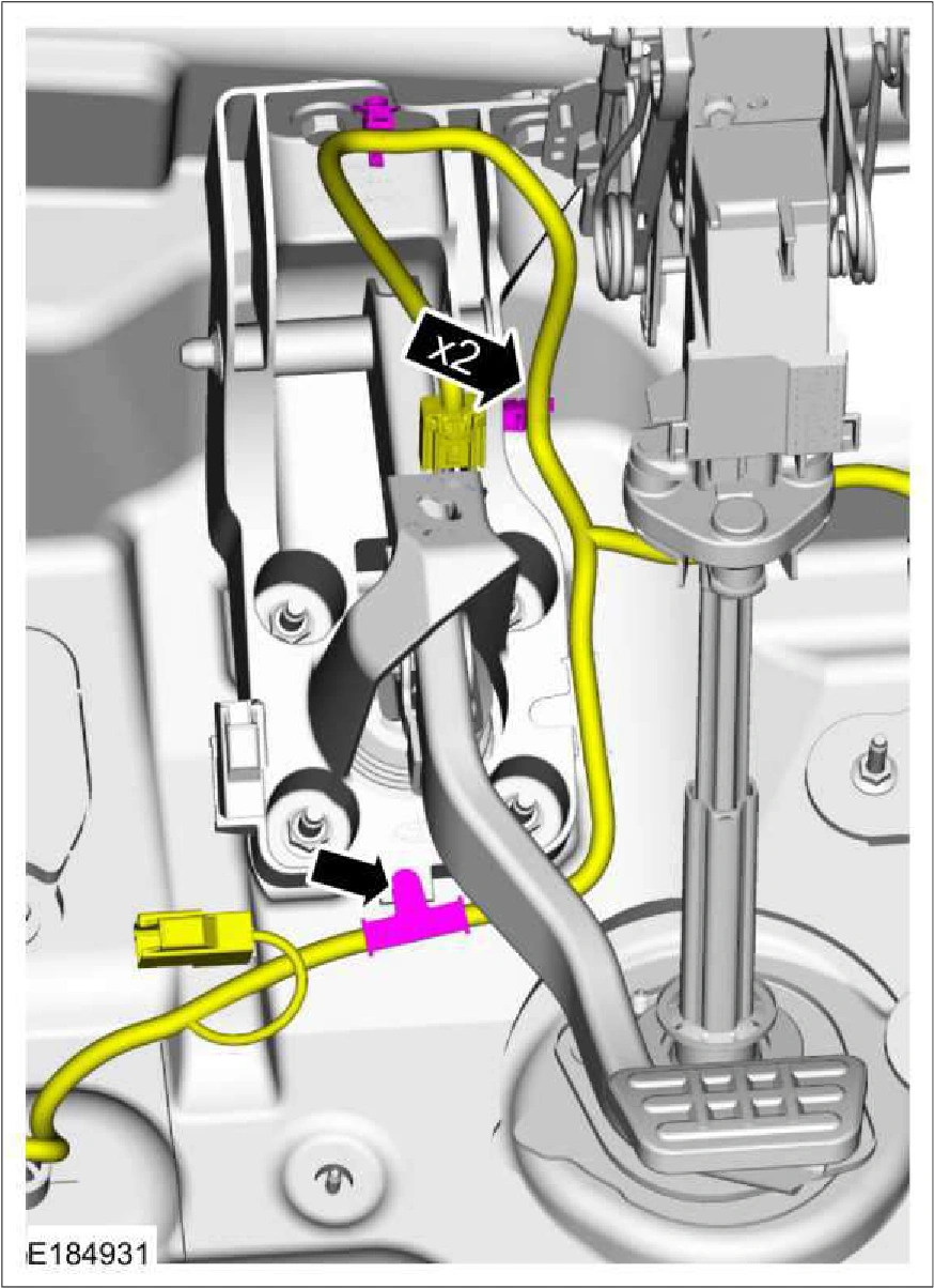 Brake Pedal and Bracket - 6-Speed Automatic Transmission - 6R80 — original illustration 1, reference 2910
