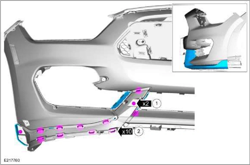 Front Bumper Cover - Vehicles With: SVT Performance Package — original illustration 1, reference 1701