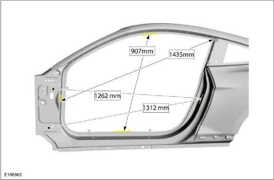 501-26 Body Repairs - Vehicle Specific Information and Tolerance — original illustration 2, reference 2217