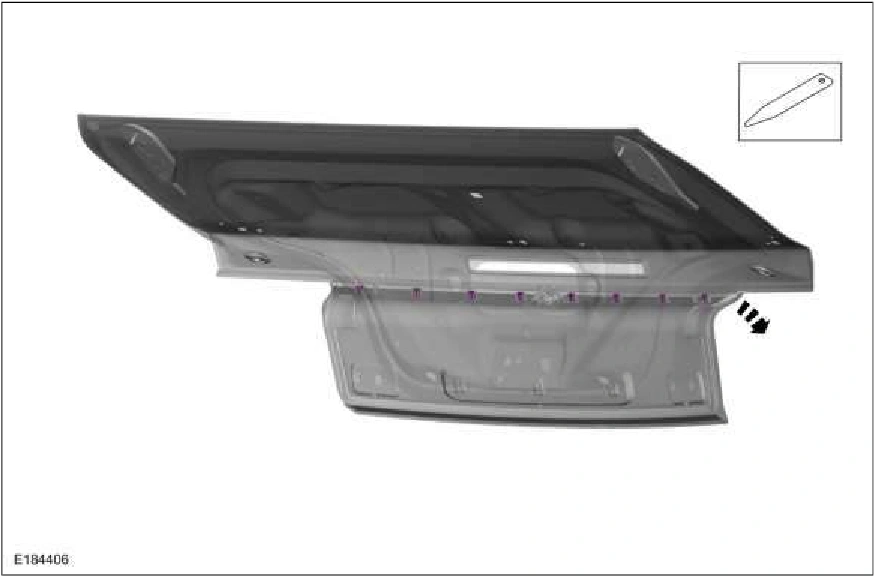Luggage Compartment Lid Moulding — original illustration 2, reference 885