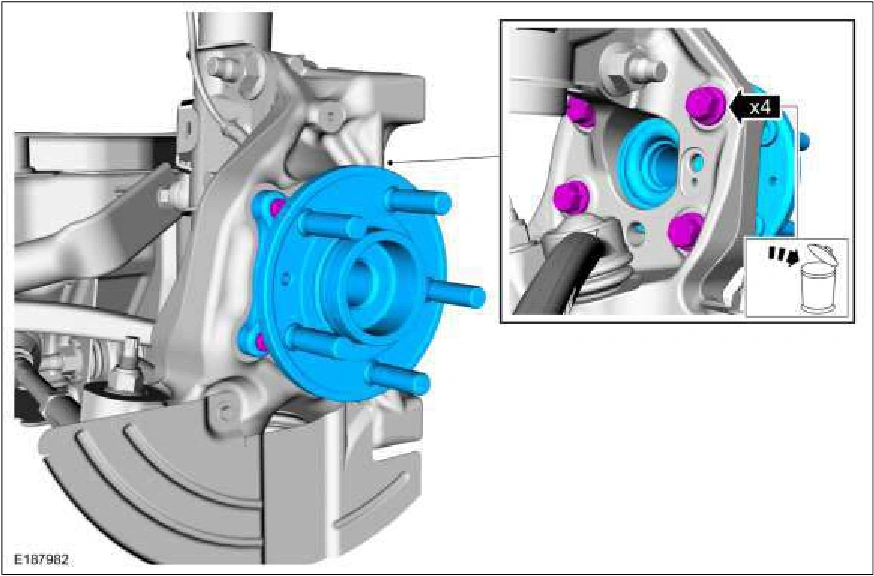 Front Wheel Bearing and Wheel Hub - Vehicles With: SVT Performance Package — original illustration 1, reference 2461