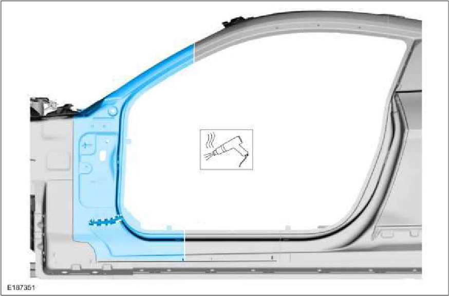 A-Pillar Outer Panel Section and Reinforcement — original illustration 1, reference 2284