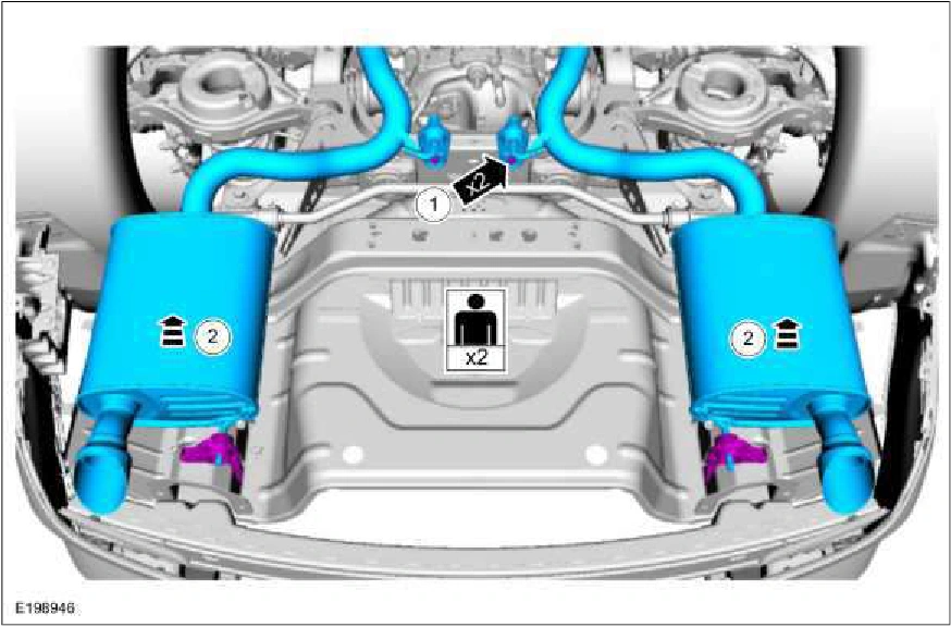 309-00C Exhaust System - 5.0L — original illustration 2, reference 3193