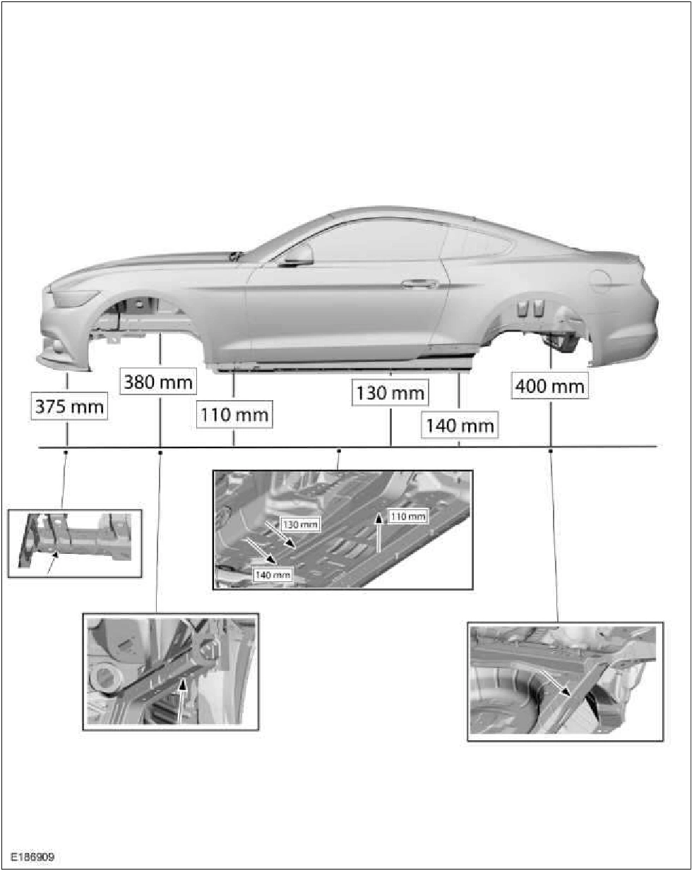 501-26 Body Repairs - Vehicle Specific Information and Tolerance — original illustration 1, reference 2220