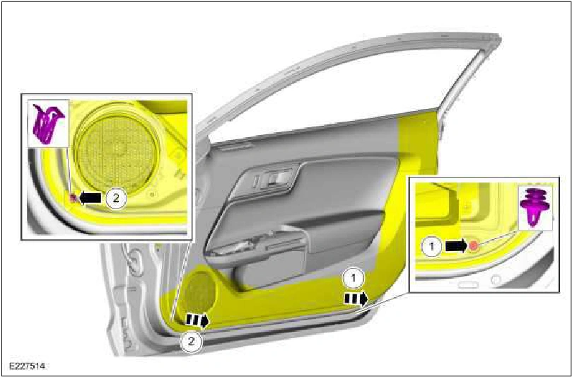 Front Door Trim Panel — original illustration 2, reference 854