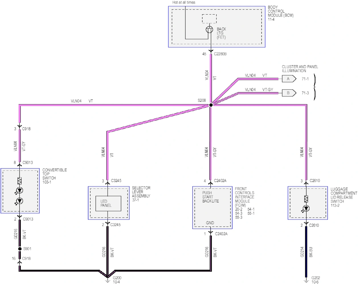 Wiring — original illustration 1, reference 6418