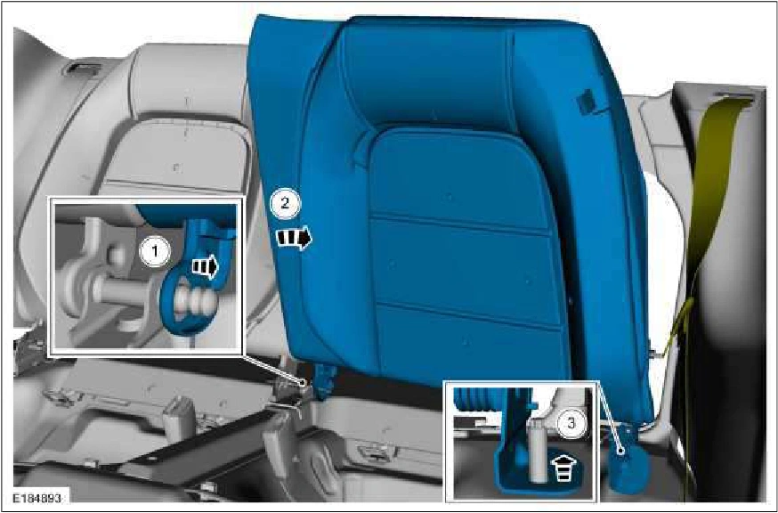Rear Seat Backrest - Coupe — original illustration 1, reference 1186