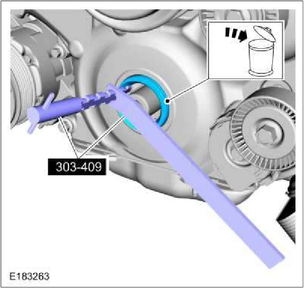 Crankshaft Front Seal — original illustration 1, reference 164