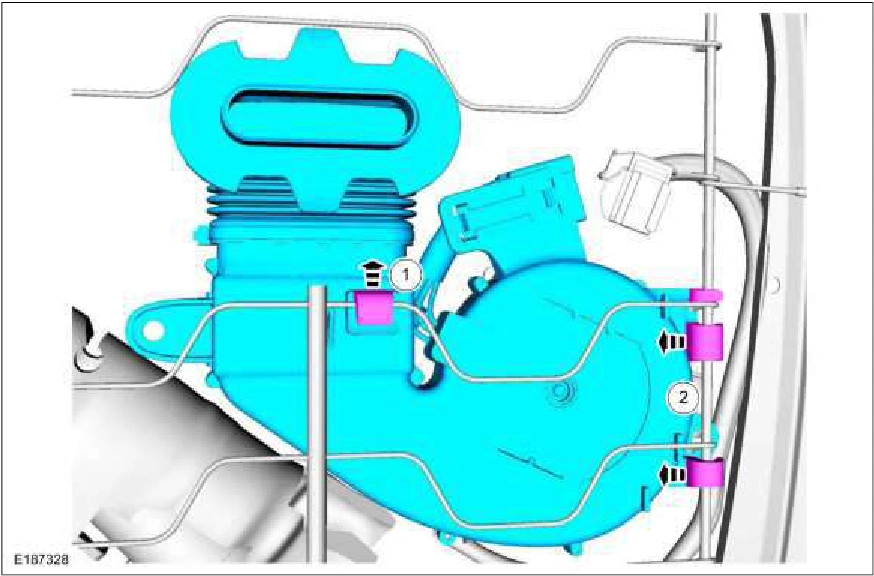 Front Seat Backrest Blower Motor — original illustration 2, reference 1125