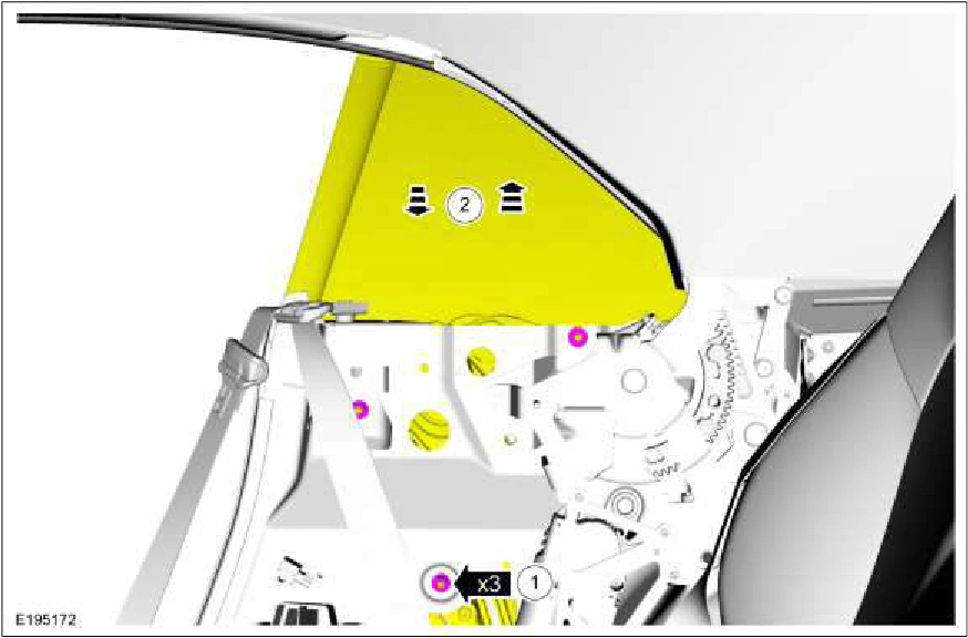 Rear Quarter Window Glass Adjustment - Convertible — original illustration 1, reference 1284
