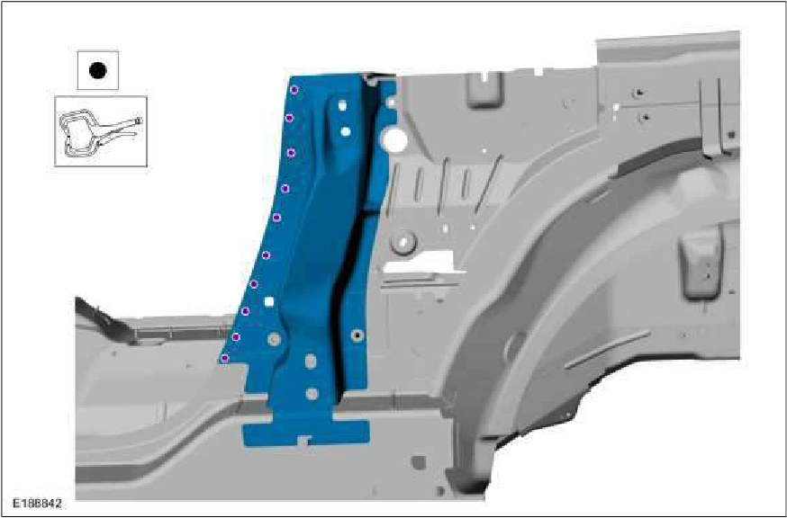 B-Pillar and Reinforcement - Convertible — original illustration 1, reference 2309