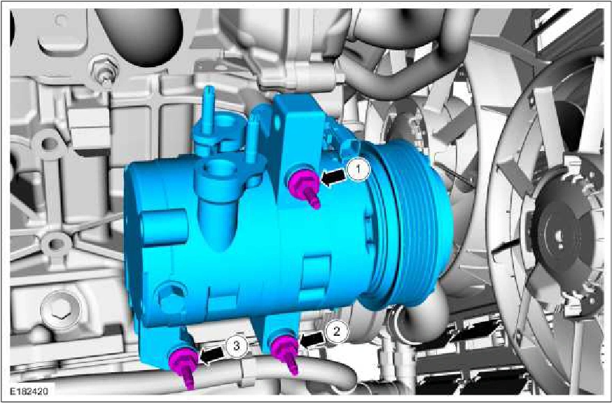 Air Conditioning (A/C) Compressor - 5.2L 32V Ti-VCT — original illustration 1, reference 3670