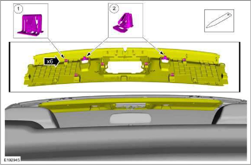 Convertible Top Front Striker — original illustration 2, reference 1602
